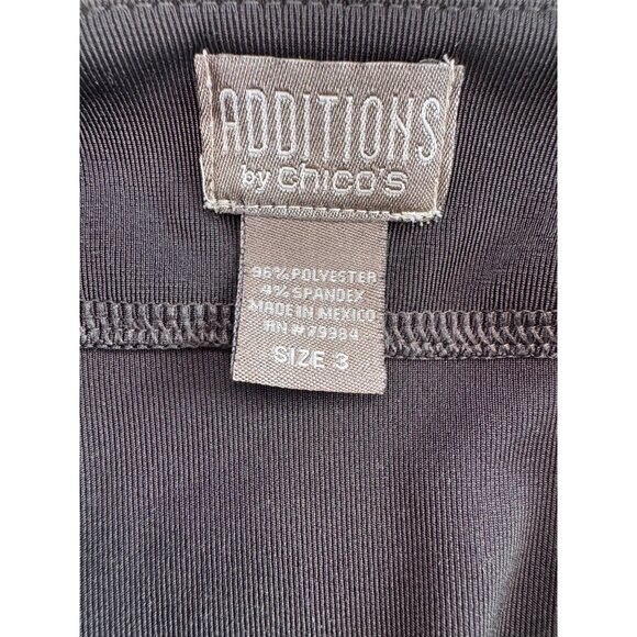 Chicos Additions Black Long Sleeve Cardigan Travelers Size 3 - Picture 3 of 6